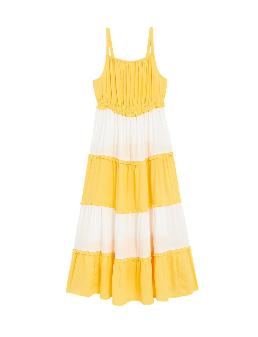 Colour Block Tiered Maxi Dress