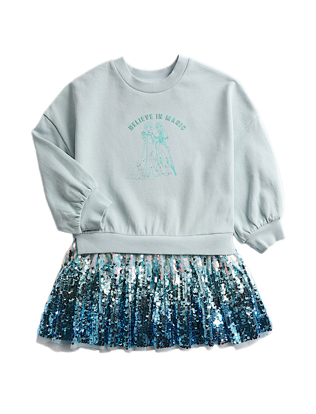 Cotton Rich Frozen&trade; Sequin Dress (2-8 Yrs)