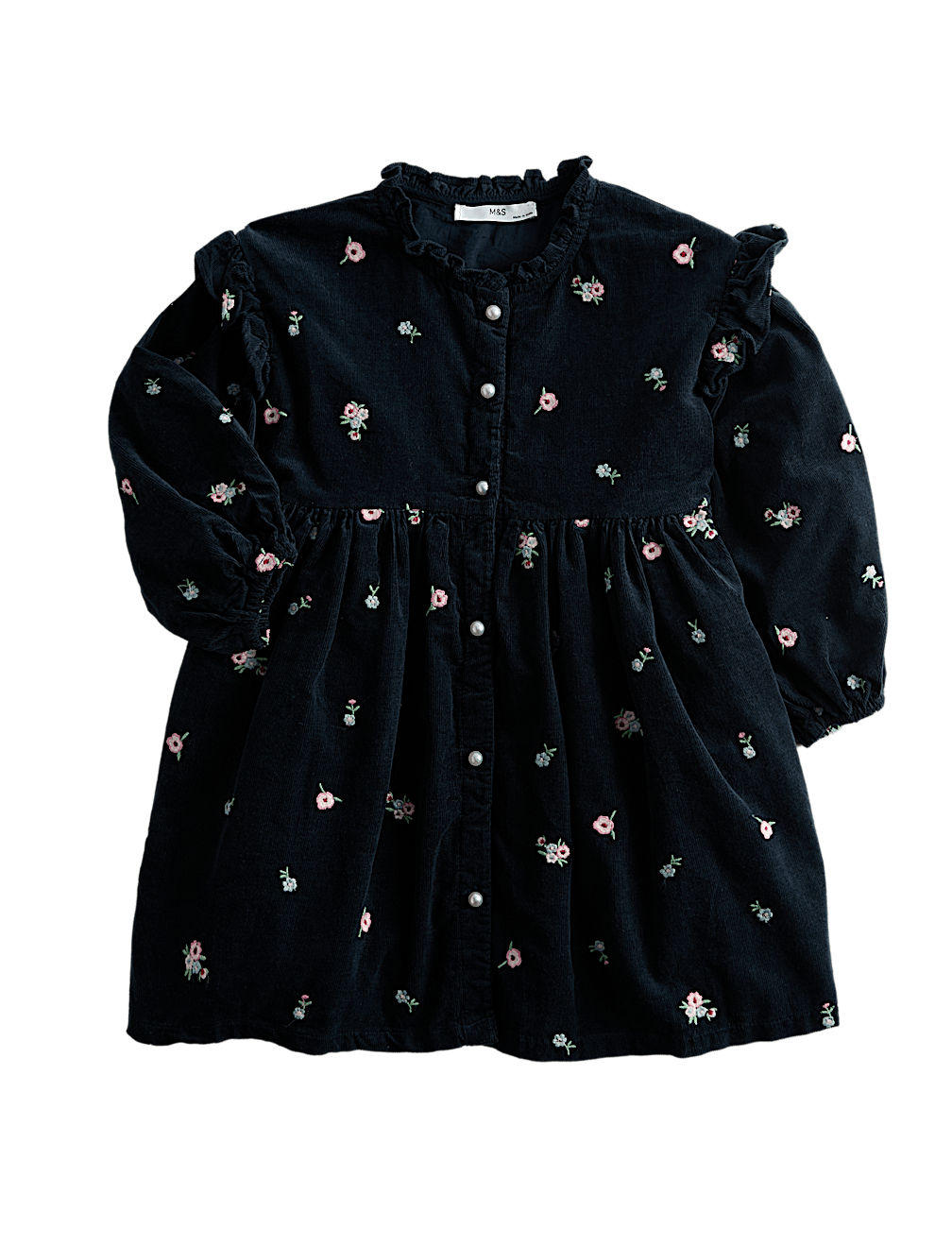 Pure Cotton Embroidered Corduroy Dress (1-8 Yrs)