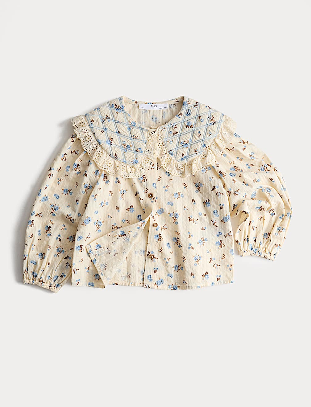 Pure Cotton Ditsy Floral Blouse (2-8 Yrs)