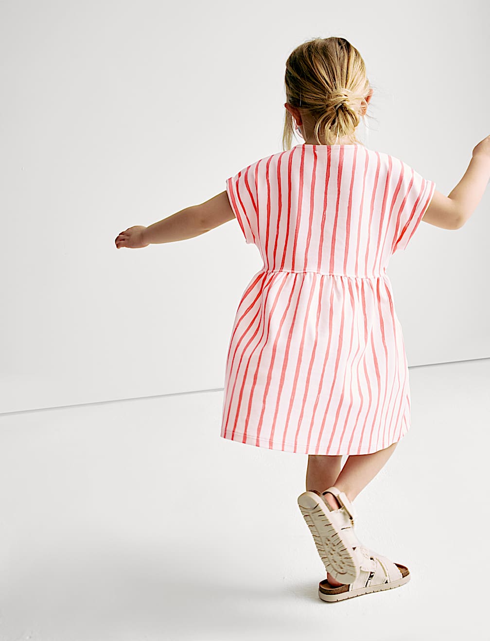 Cotton Rich Jersey Striped Dress (2-8 Yrs)