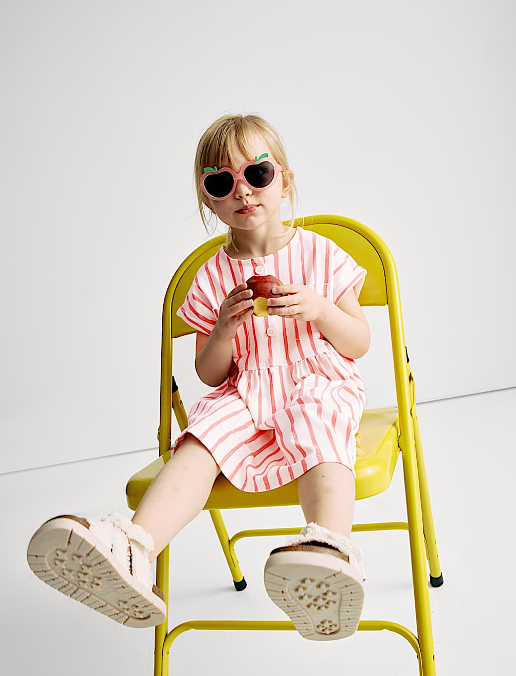 Cotton Rich Jersey Striped Dress (2-8 Yrs)