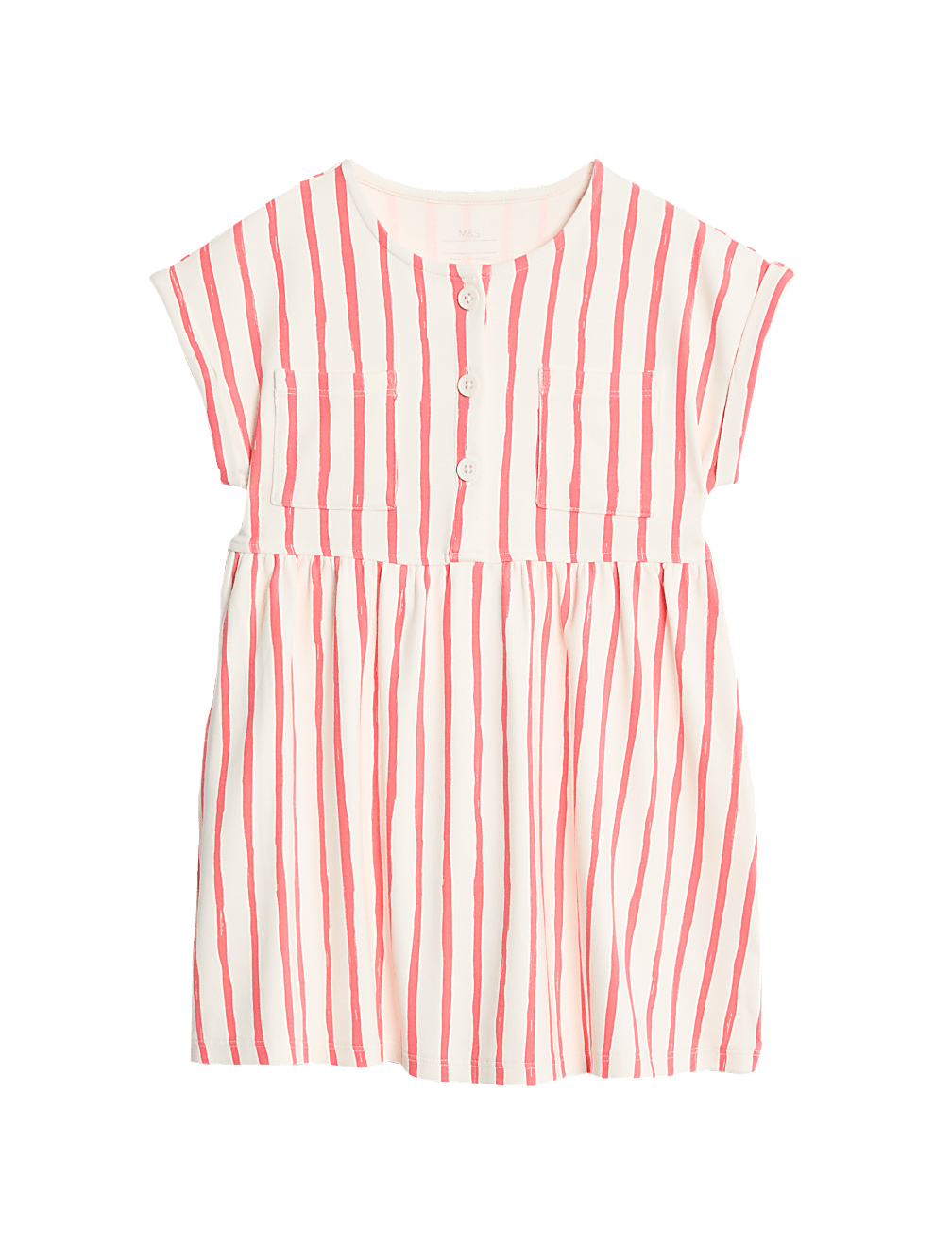 Cotton Rich Jersey Striped Dress (2-8 Yrs)