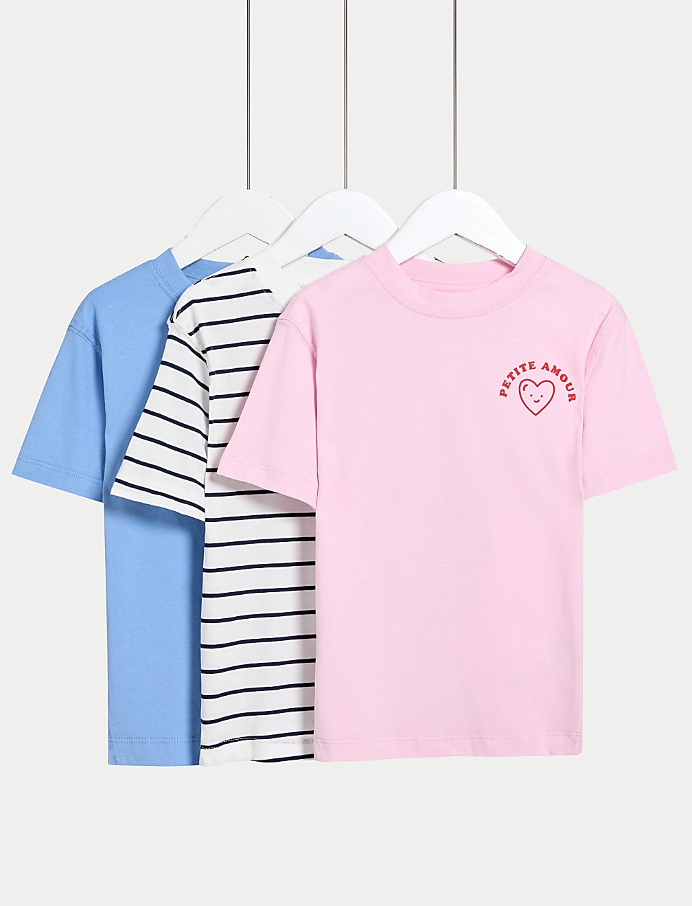 3pk Cotton-Rich Print T-Shirts (2-8Yrs)