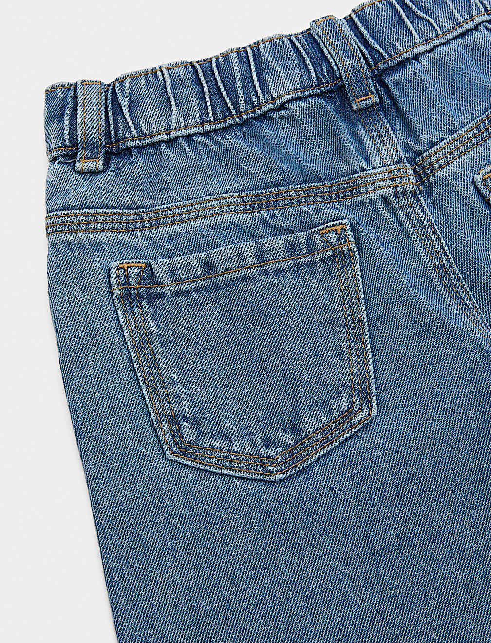 Pure Cotton Denim Turn Up Jeans (2-10 Yrs)
