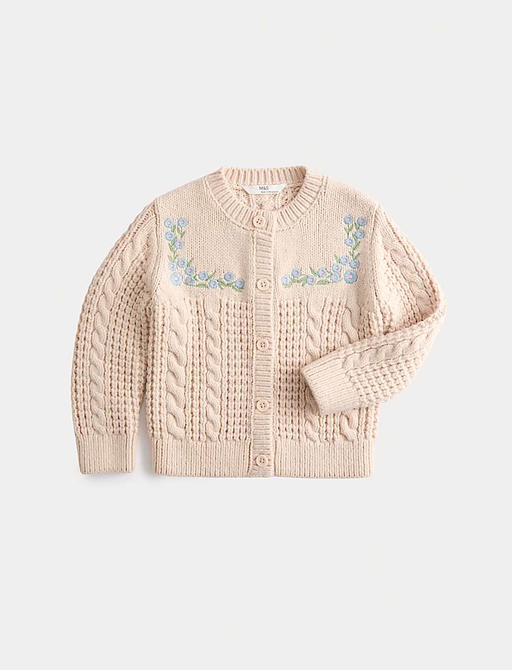 Flower Embroidered Cardigan (2-8 Yrs)