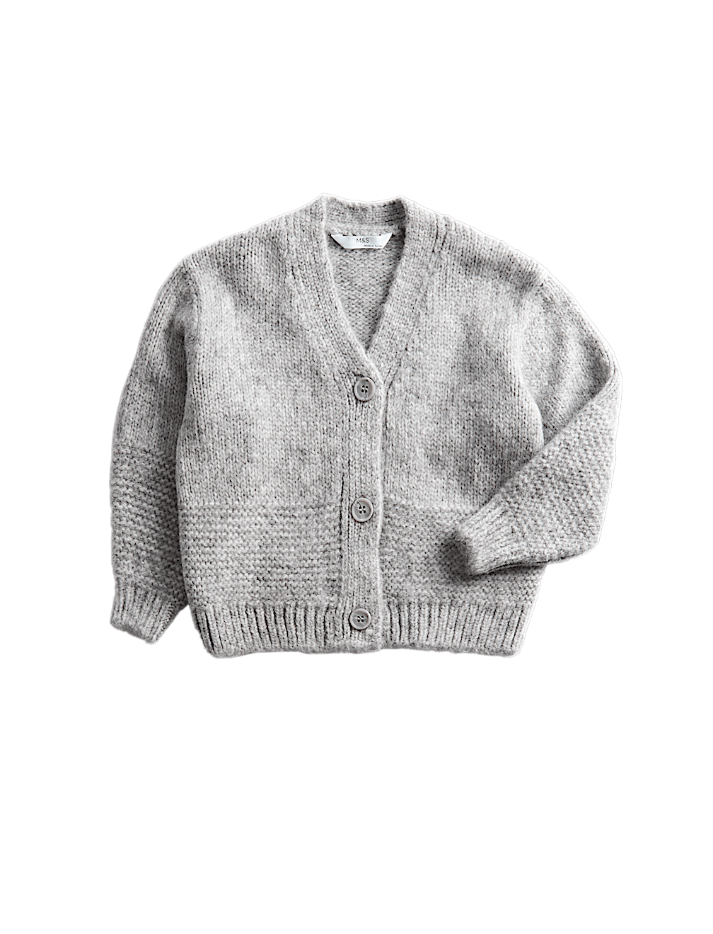 Chunky Knit V-Neck Textured Cardigan (2-10 Yrs)