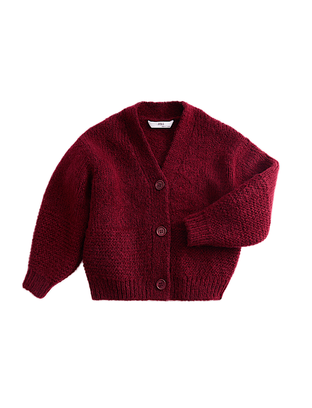 Chunky Knit V-Neck Textured Cardigan (2-10 Yrs)