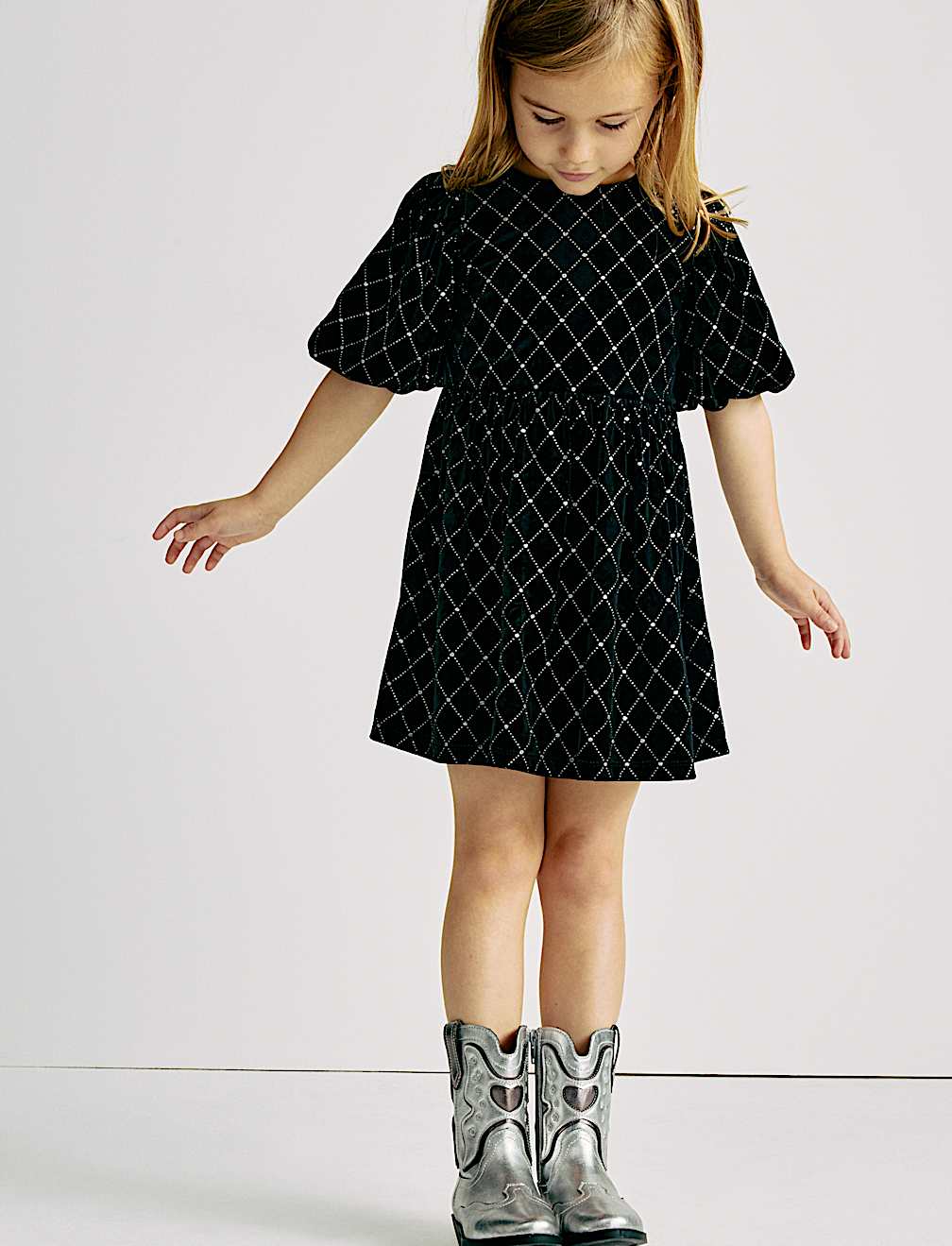 Velvet Sequin Dress (2-10 Yrs)