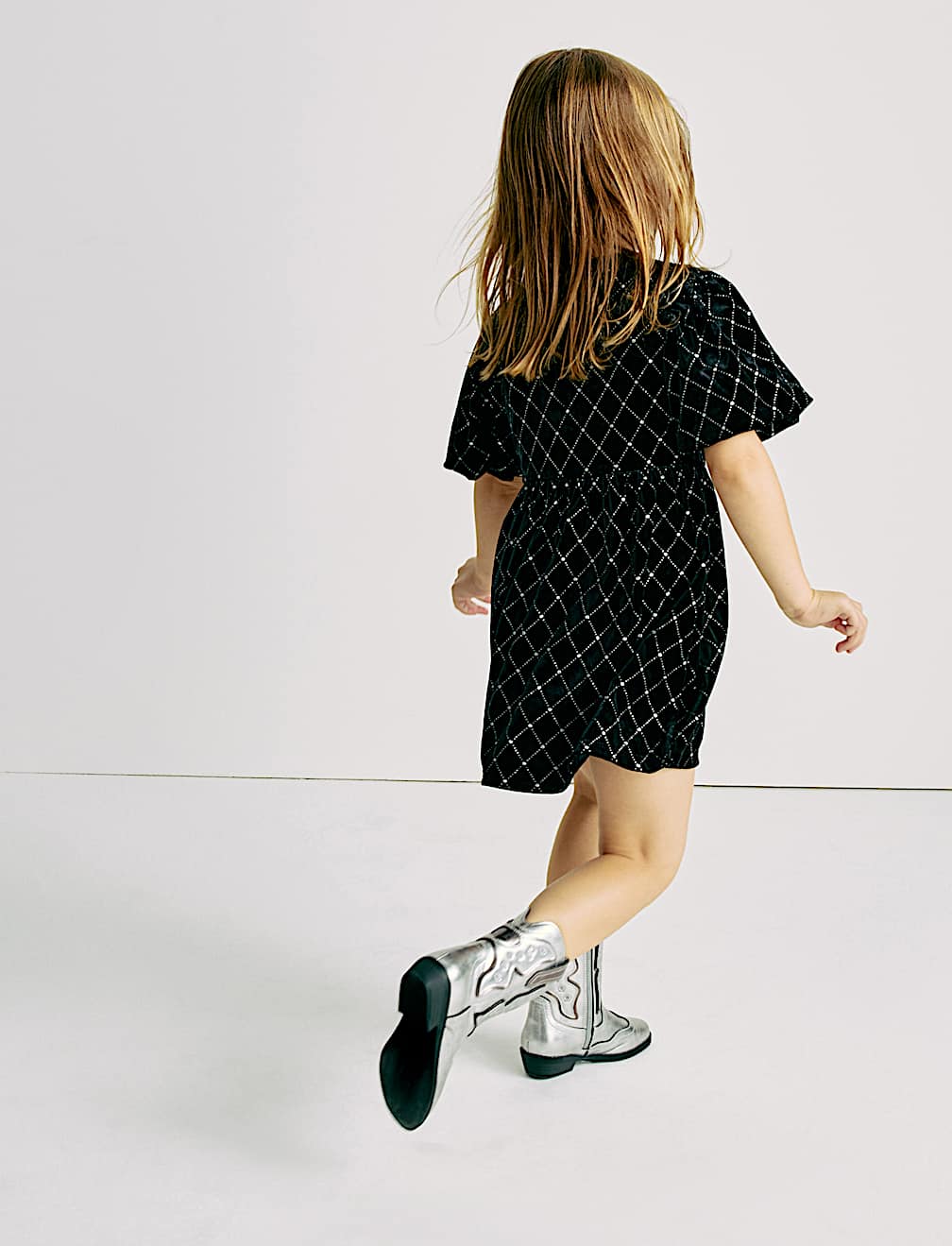 Velvet Sequin Dress (2-10 Yrs)