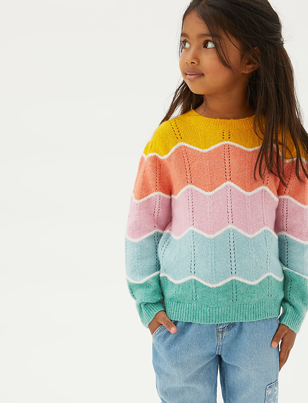 Knitted Striped Jumper (2-7 Yrs)