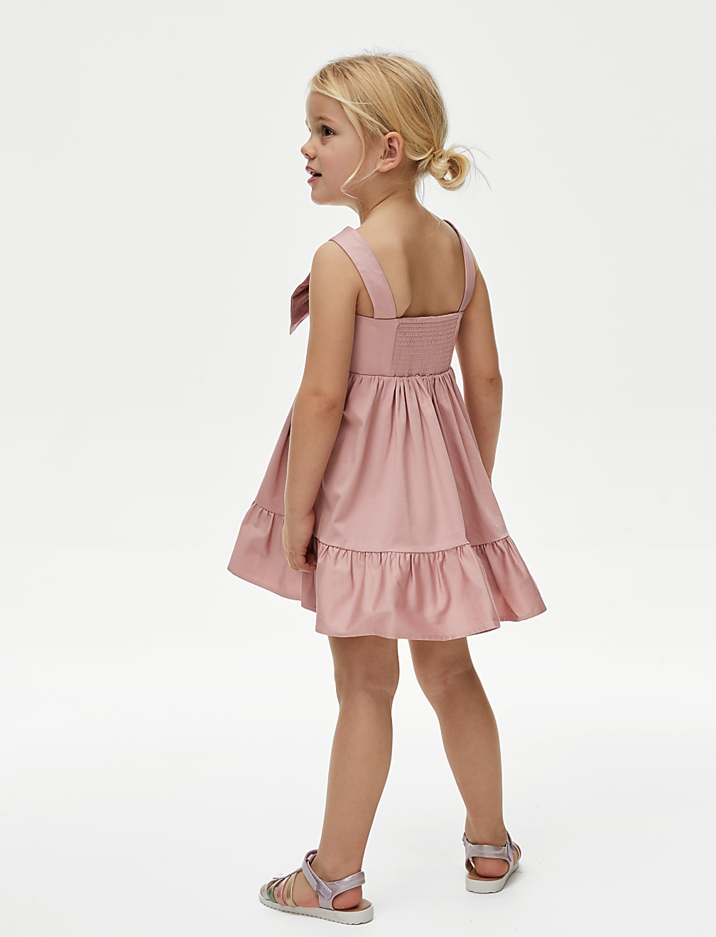 Cotton Rich Sateen Floral Dress (2-7 Yrs)