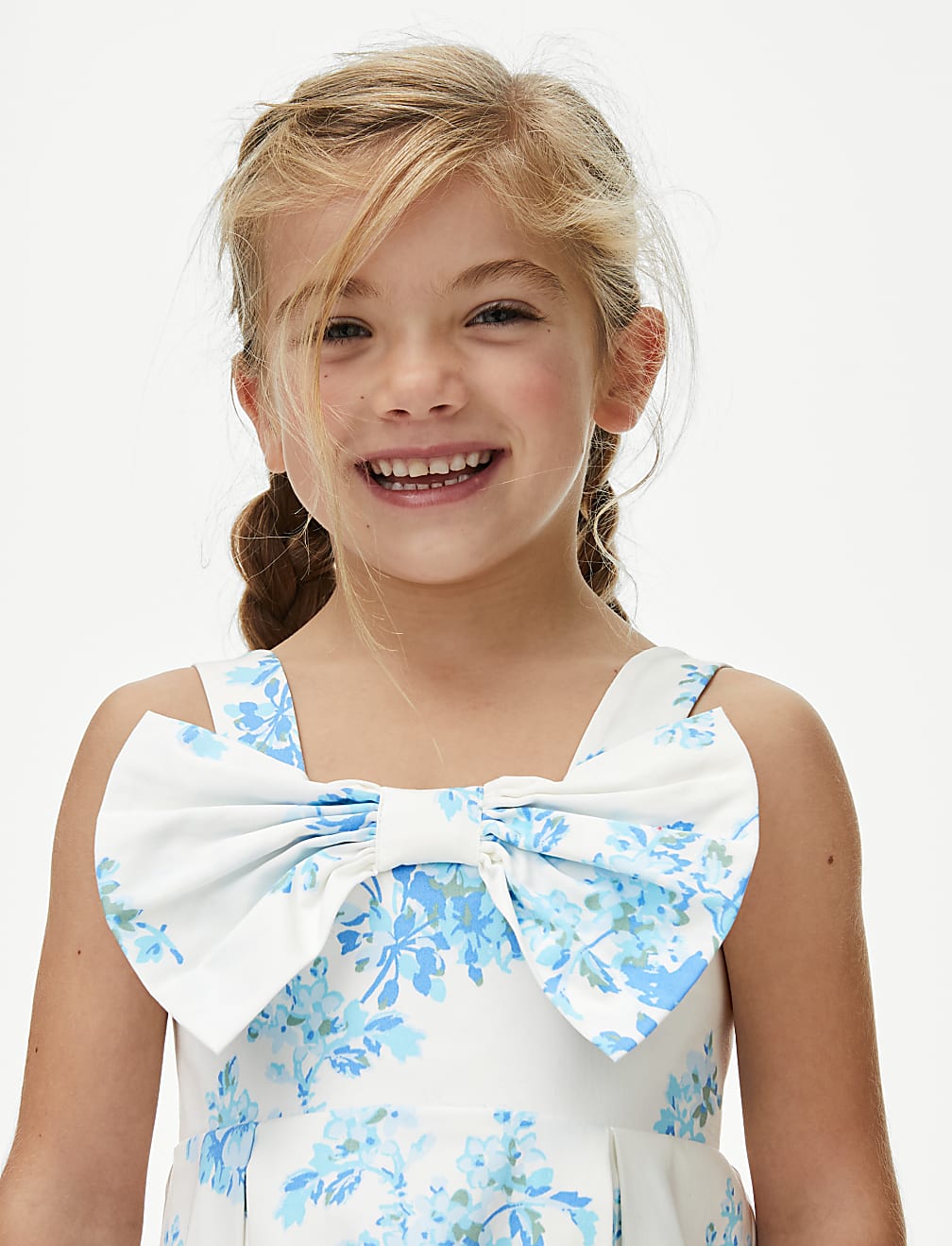 Cotton Rich Sateen Floral Dress (2-7 Yrs)