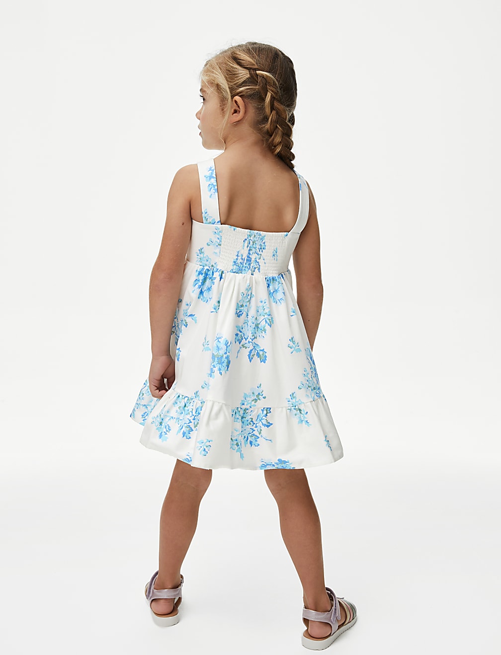 Cotton Rich Sateen Floral Dress (2-7 Yrs)