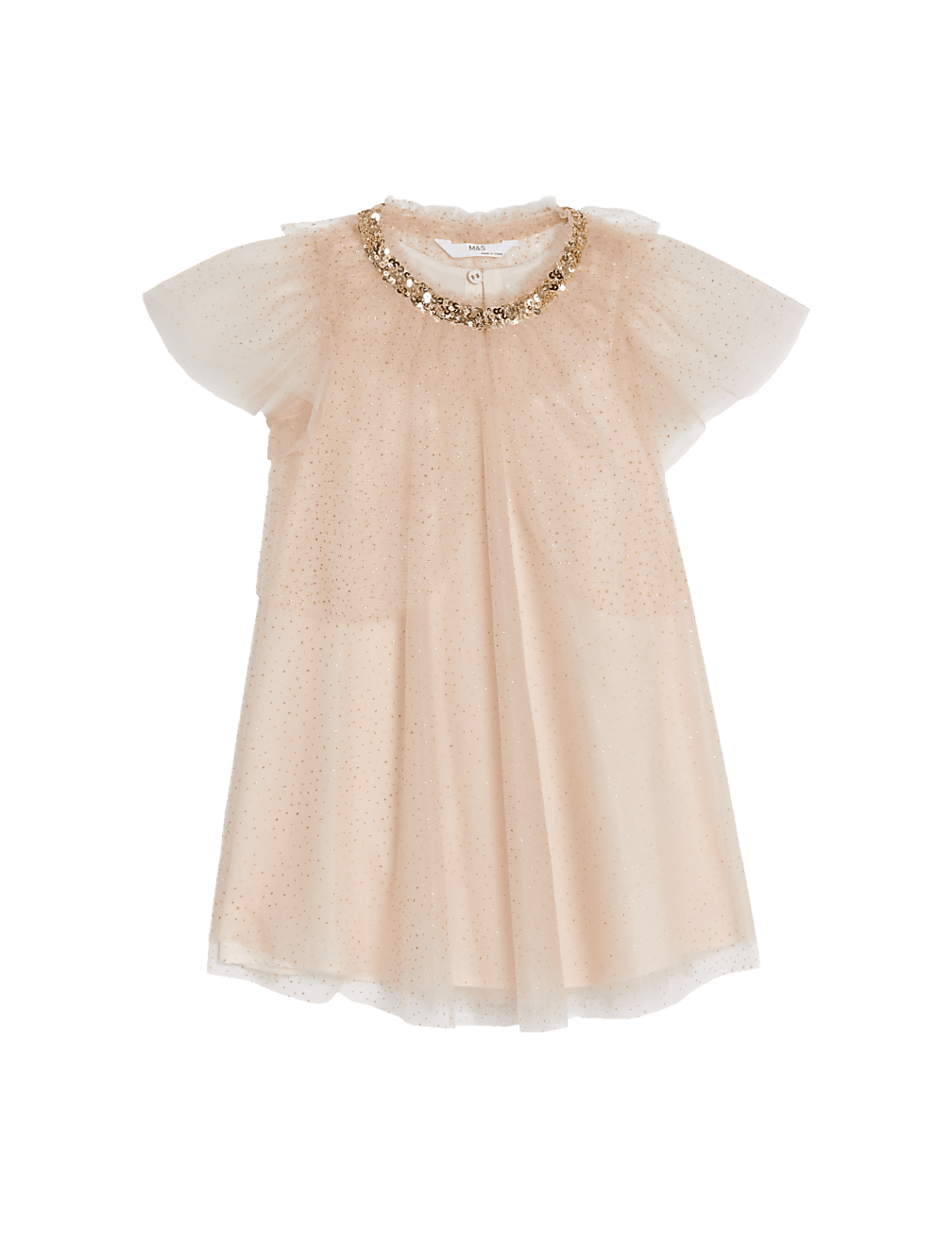 2pc Tulle Glitter Dress and Cape (2-7 Yrs)