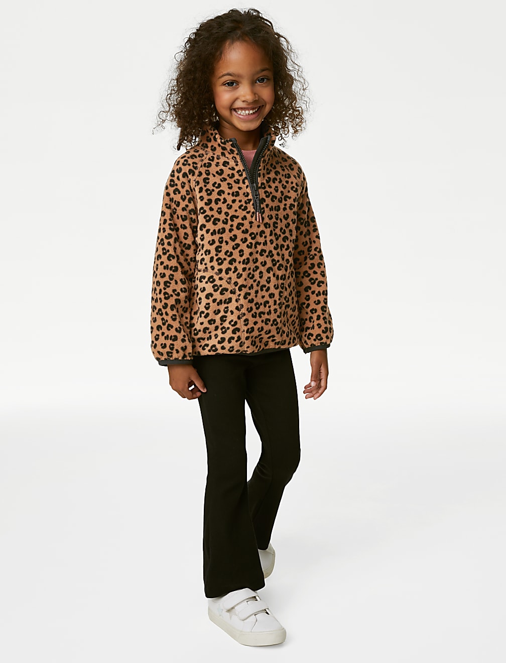 Animal Print Half Zip Fleece (2-8 Yrs)