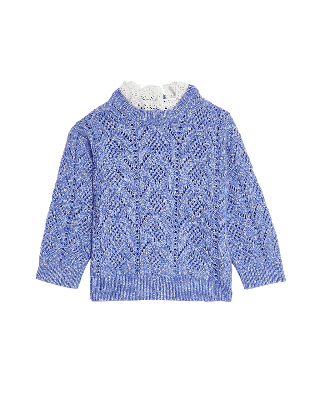 Knitted Frill Neck Jumper (2-8 Yrs)