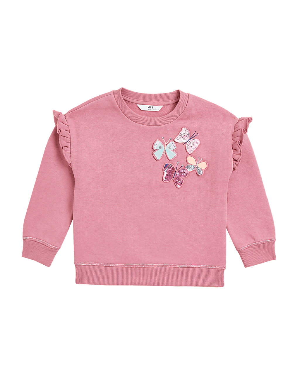 Cotton Rich Butterfly Sweatshirt (2-7 Yrs)