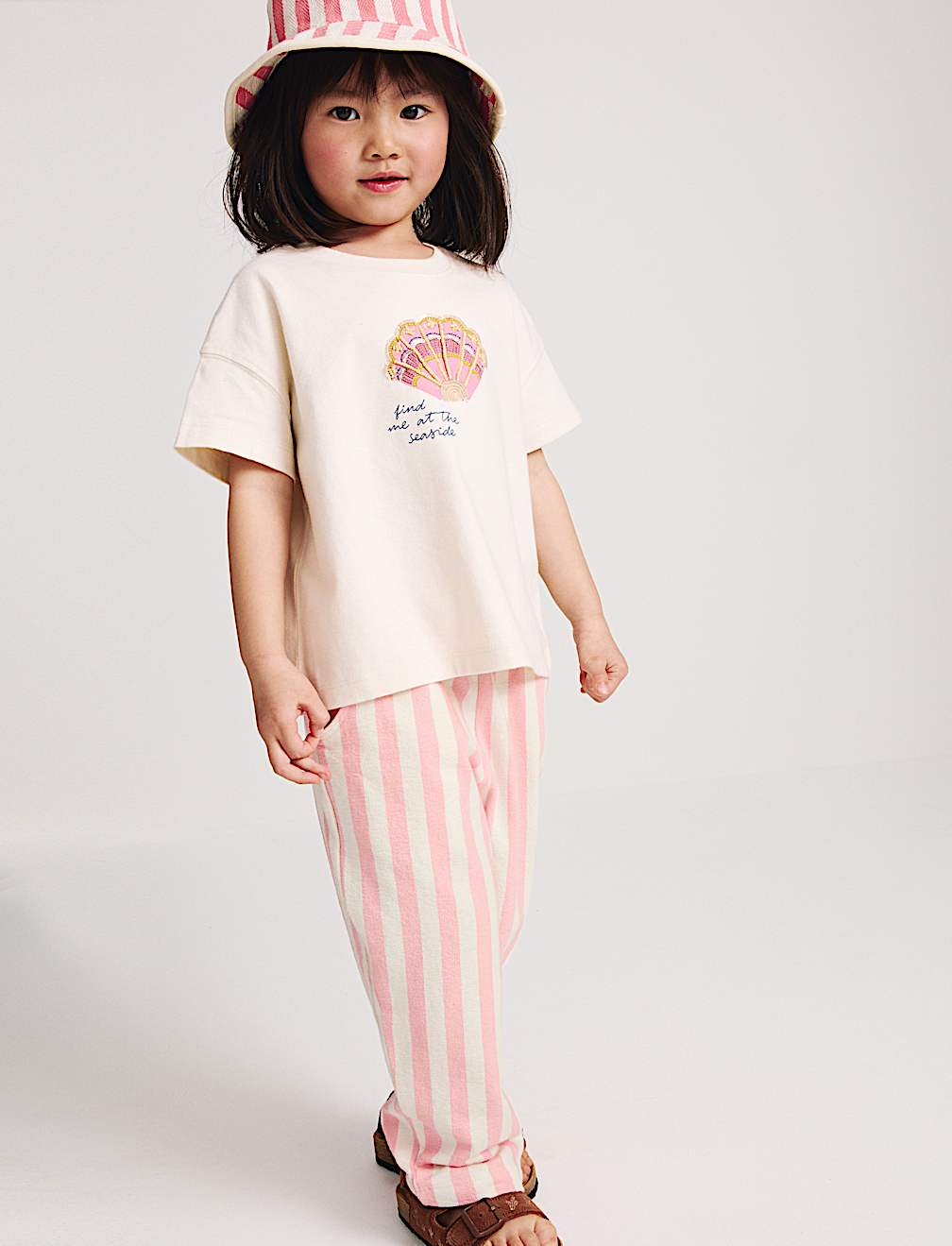Pure Cotton Striped Trousers (2-10 Yrs)