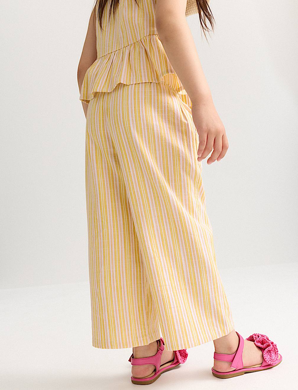 Cotton Rich Stripe Trouser Set (2-10 Yrs)