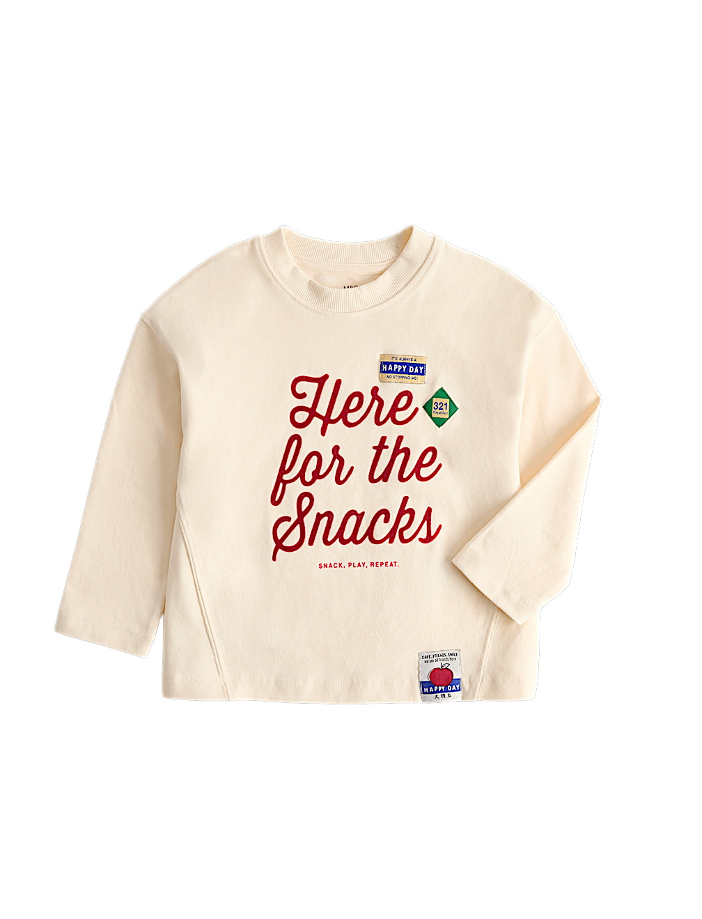 Pure Cotton Here For The Snacks Top (2-8 Yrs)