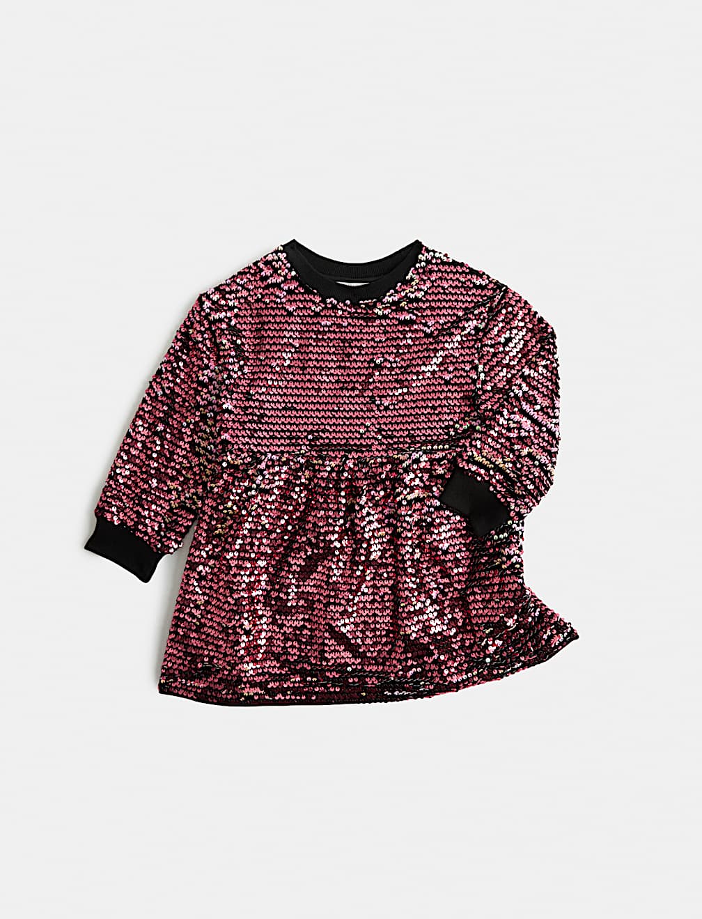 Sequin Round Neck Sweatshirt Dress (2-10 Yrs)