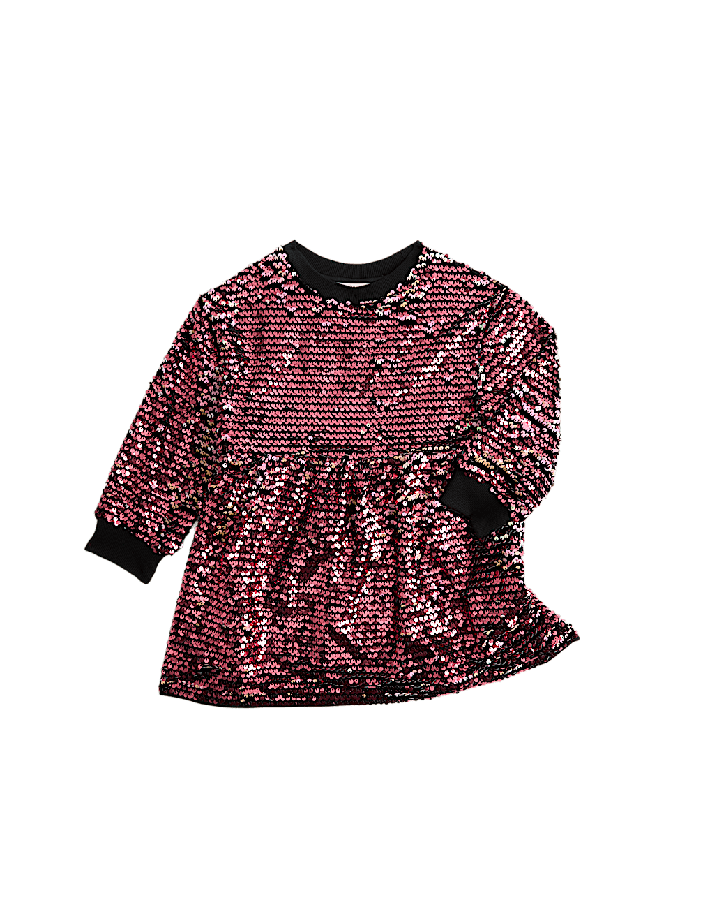 Sequin Round Neck Sweatshirt Dress (2-10 Yrs)