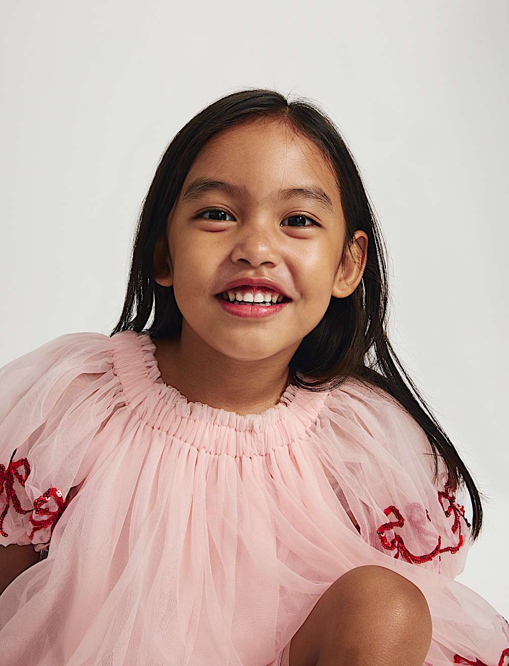 Bow Mesh Dress (2-10 Yrs)
