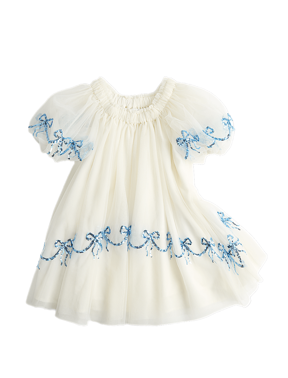 Sequin Bow Mesh Dress (2-10 Yrs)