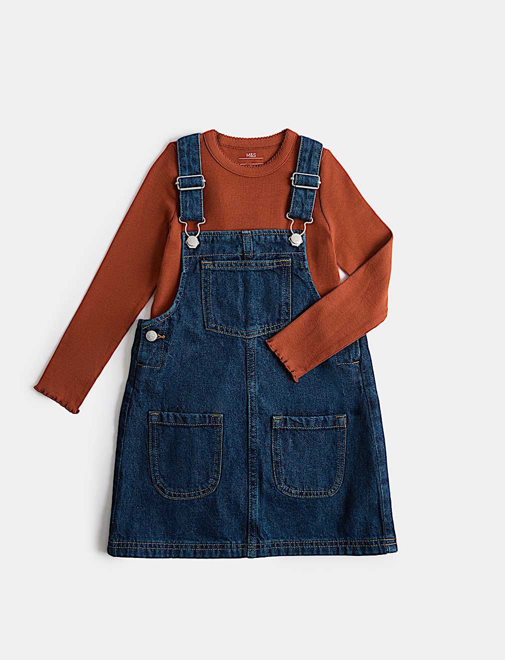 2 Piece Denim Pinafore Outfit (2-10 Yrs)