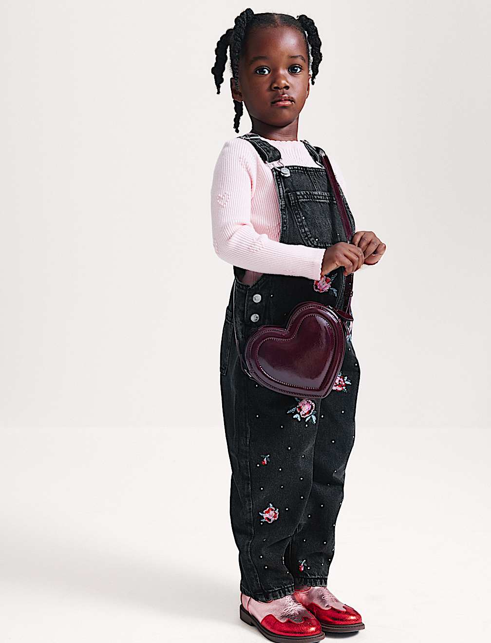 Denim Sequin Dungarees