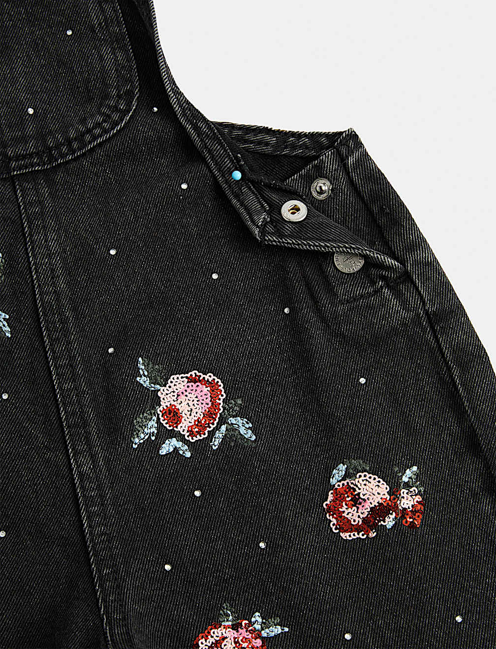 Denim Sequin Dungarees