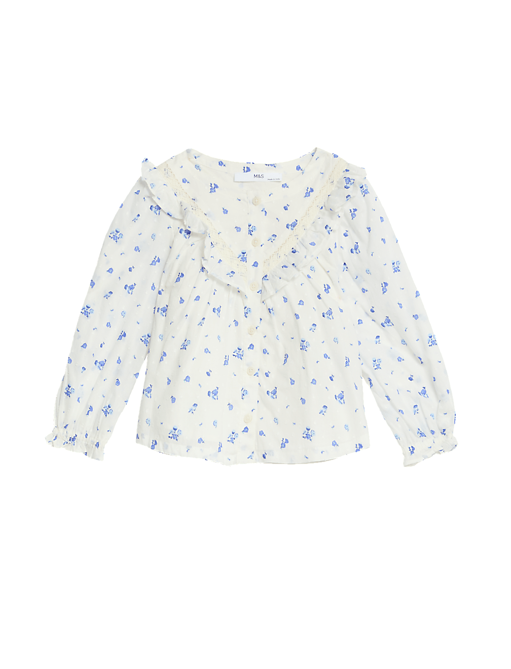Pure Cotton Ditsy Floral Top (2-8 Yrs)