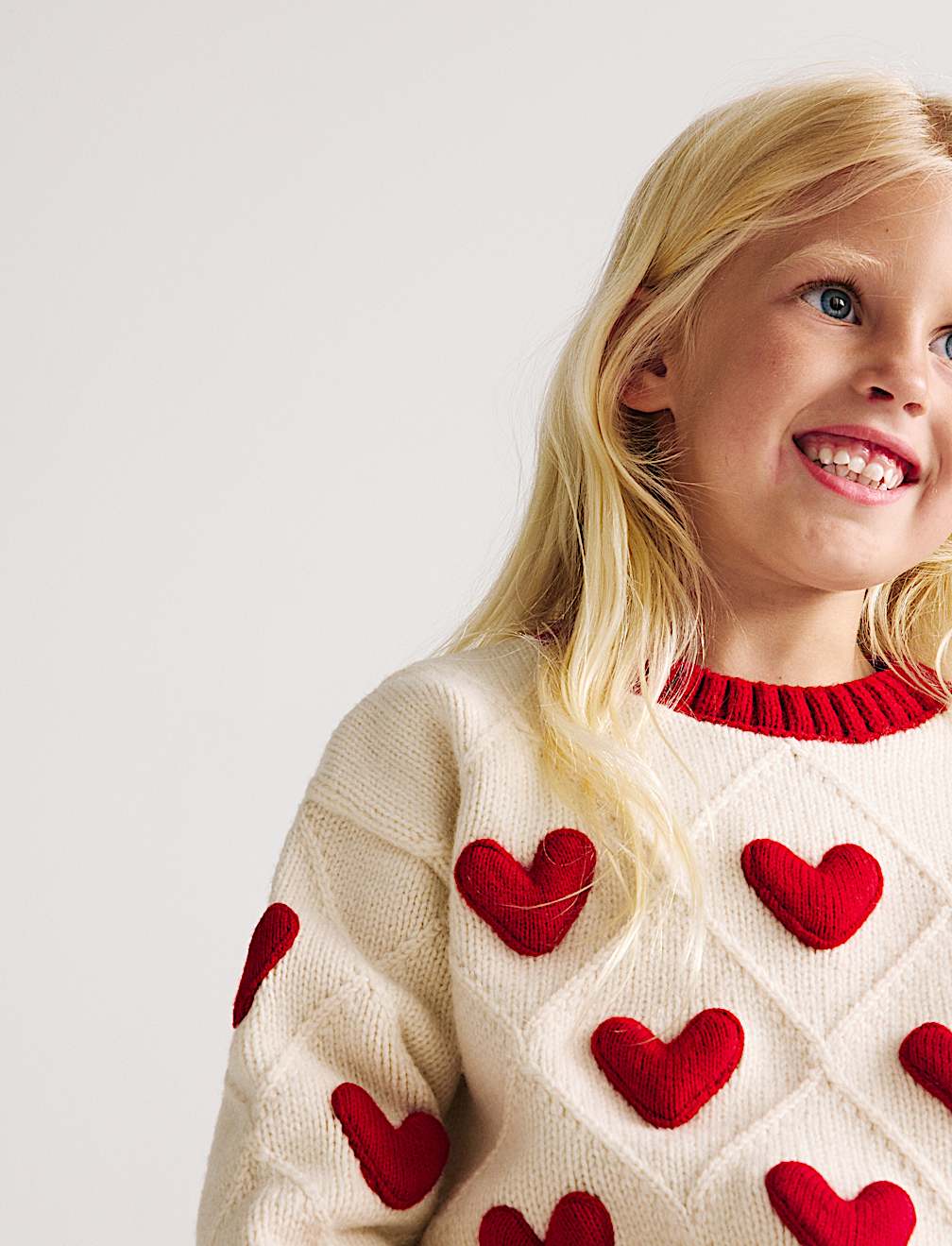 3D Heart Knit Jumper (2-8 Yrs)