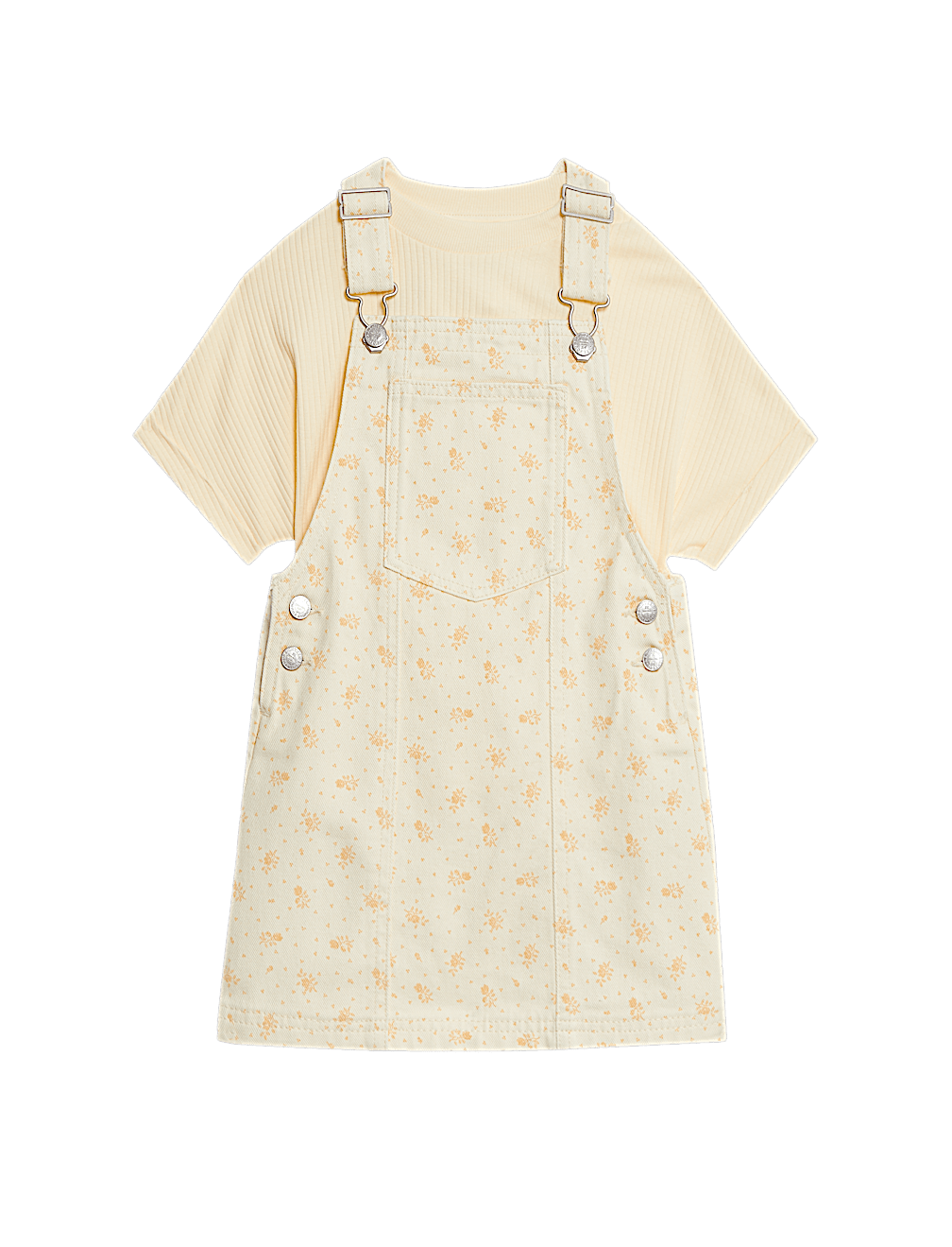 Cotton Rich Floral Dungaree Outfit (2-8 Yrs)
