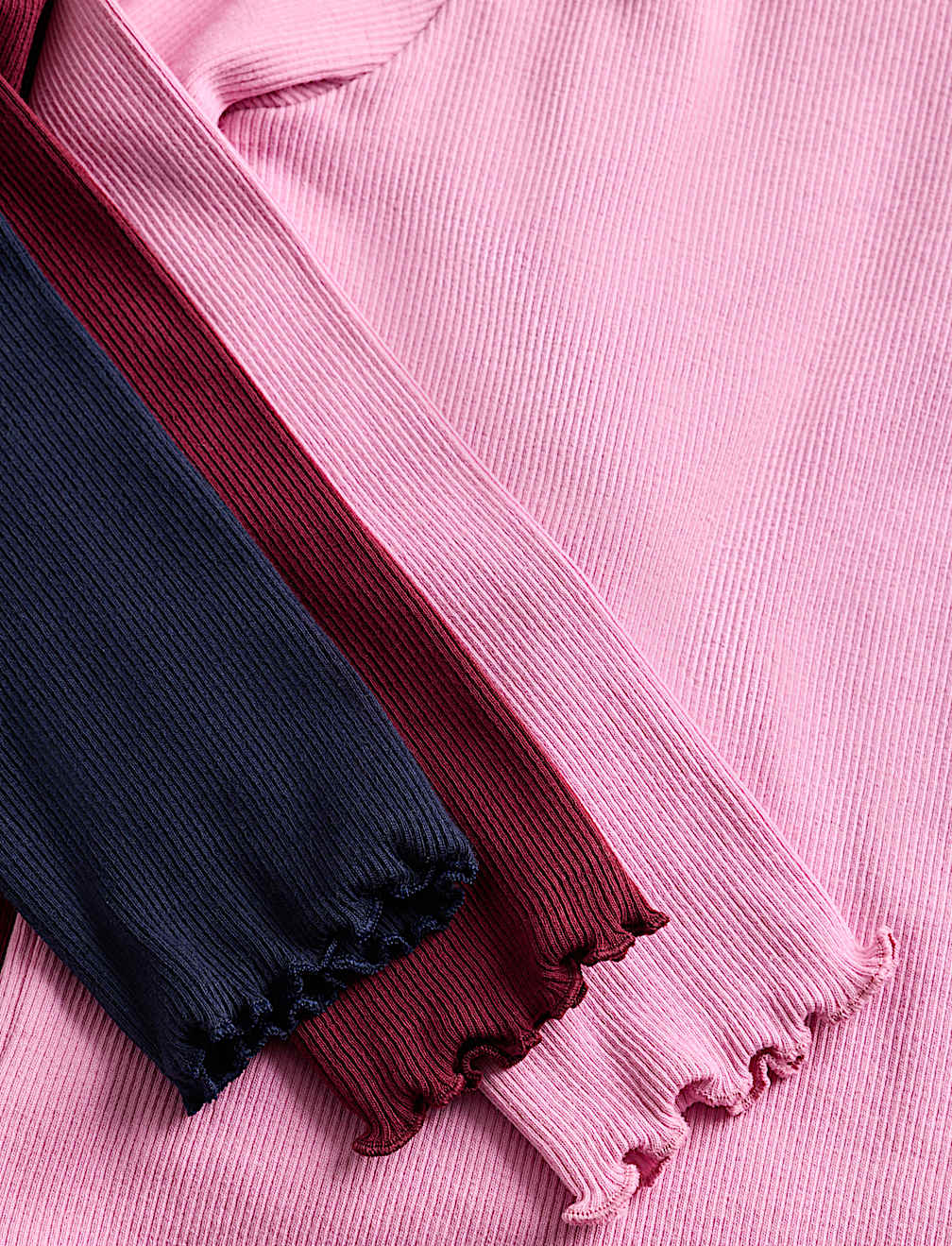 3pk Cotton Rich Ribbed Tops