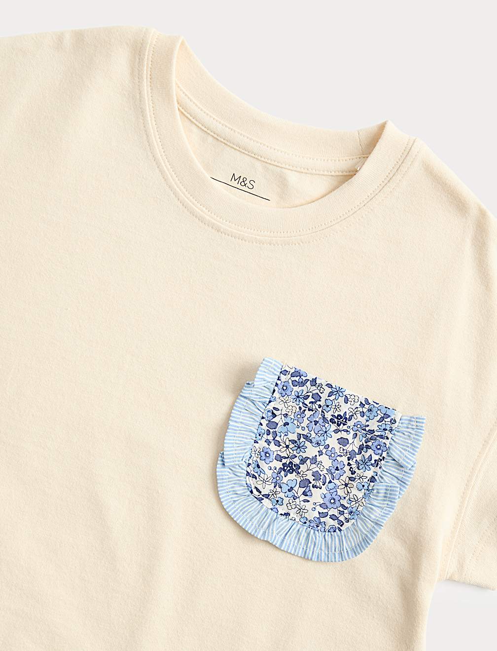 Pure Cotton Cross Stitch Pocket T-Shirt (2-8 Yrs)