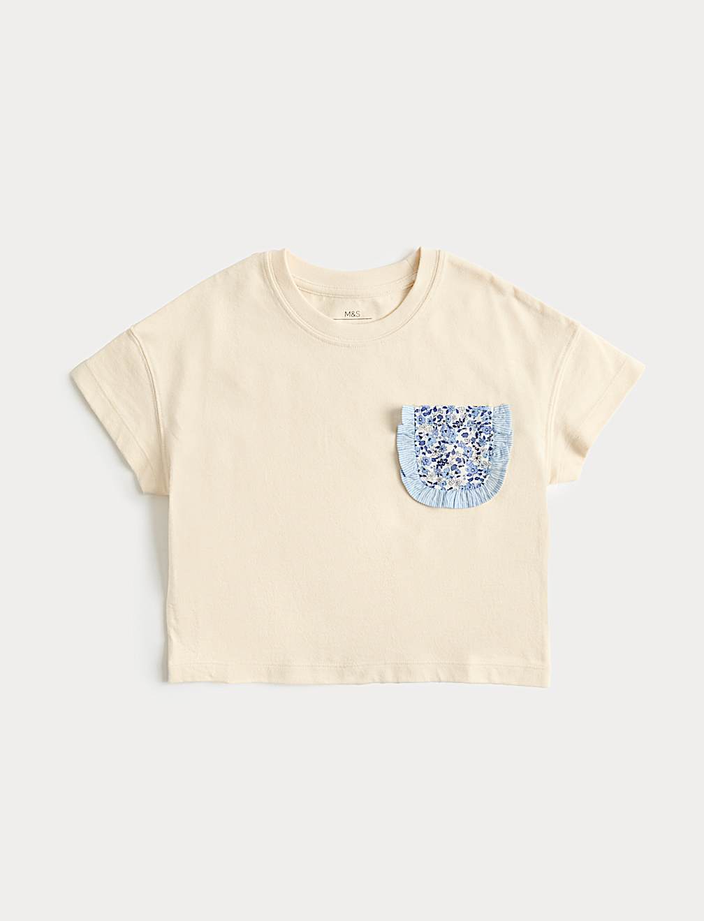 Pure Cotton Cross Stitch Pocket T-Shirt (2-8 Yrs)
