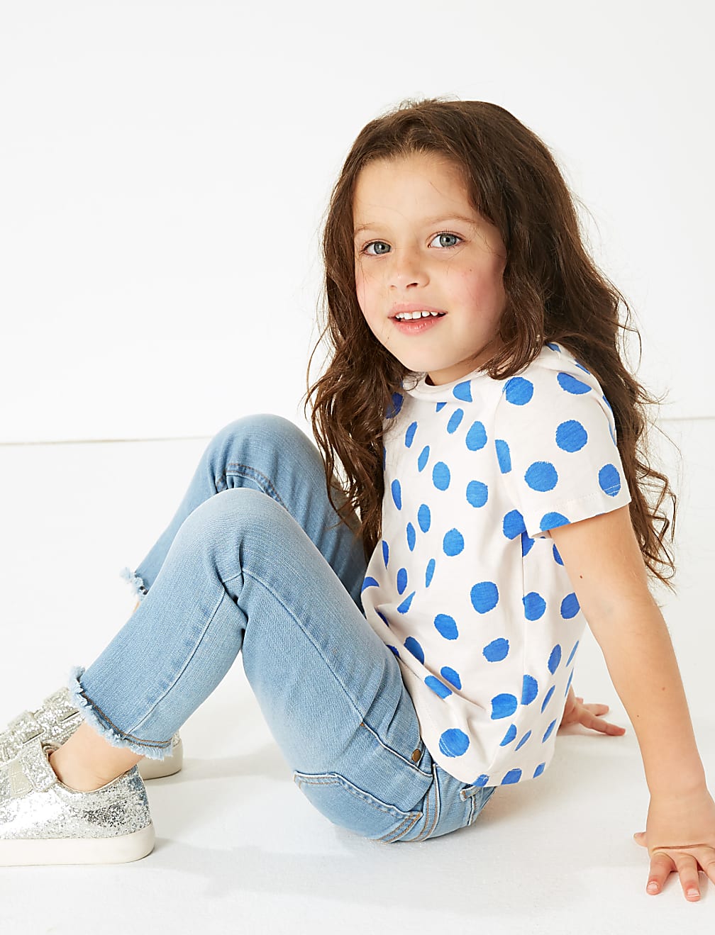 Pure Cotton Spot Print T-Shirt
