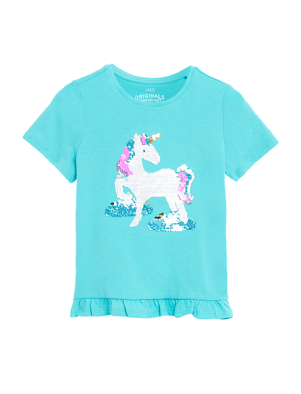 Cotton Rich Reversible Sequin Unicorn T-Shirt