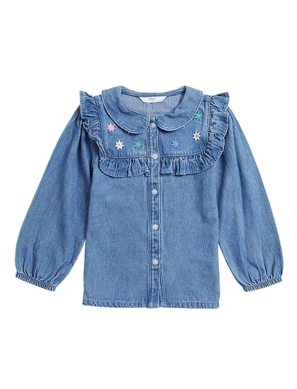 Denim Embroidered Shirt (2-7 Yrs)