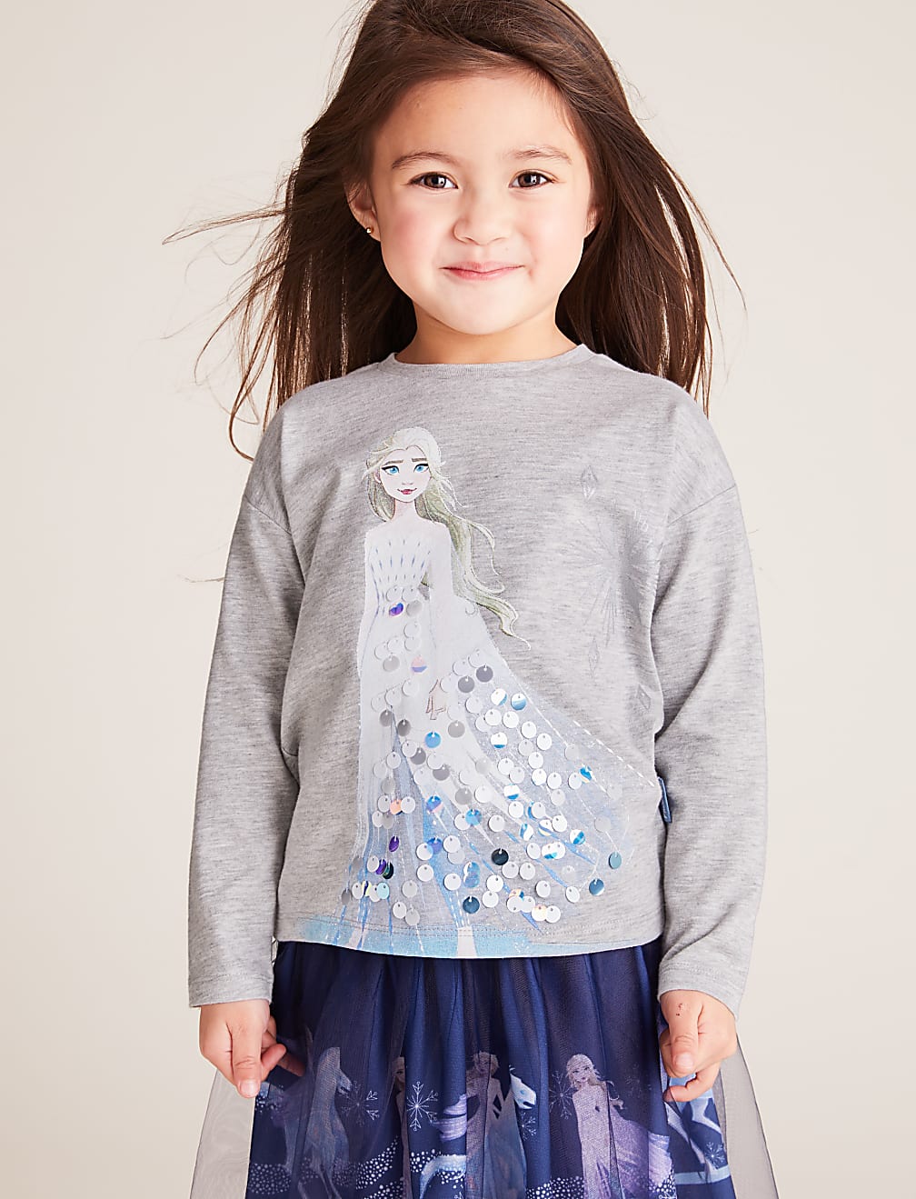 Cotton Disney&trade; Frozen&trade; Sequin Top (2-10 Yrs)