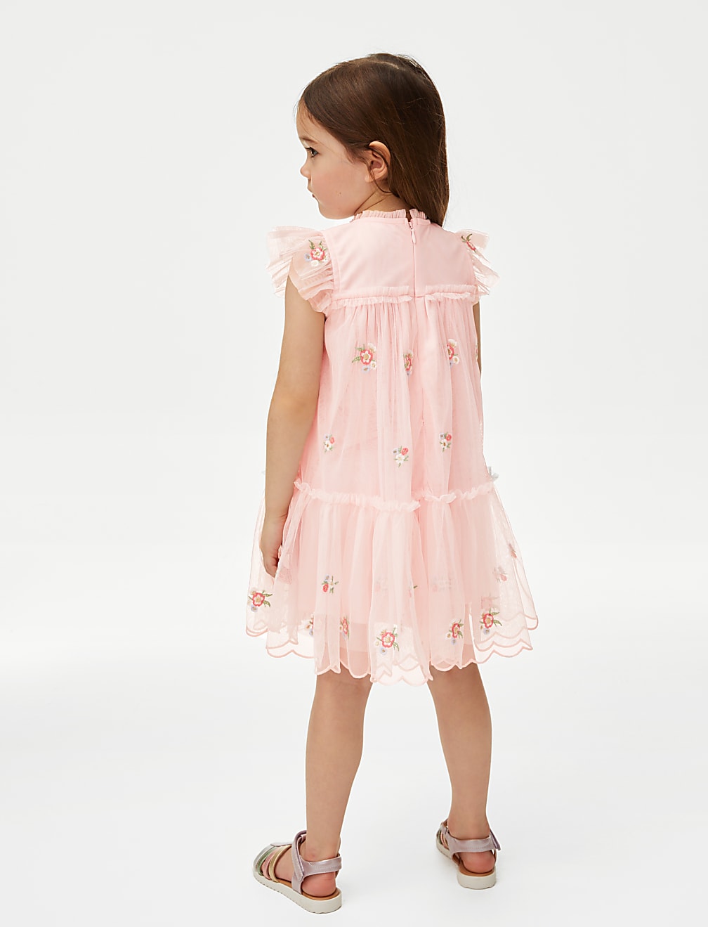 Floral Embroidery Dress (2-7 Yrs)