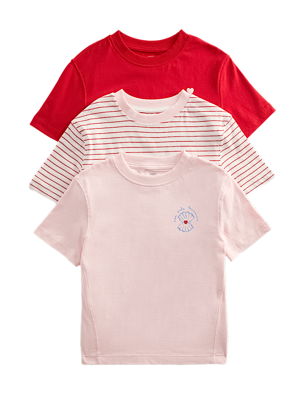 3 Pack Pure Cotton Seaside Tops (2-8 Yrs)