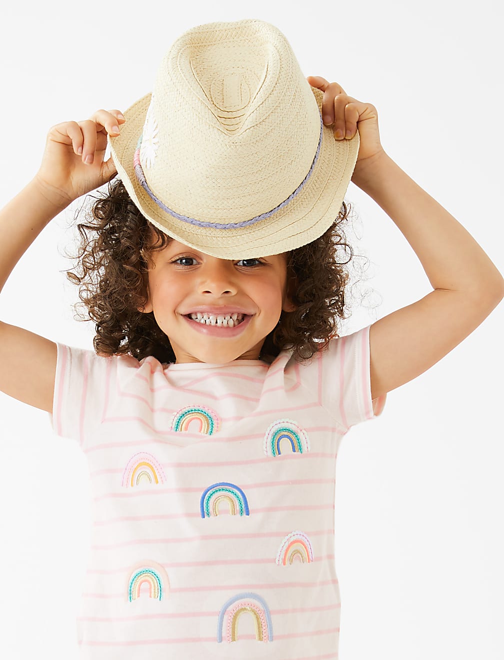 Pure Cotton Sequin Rainbow T-Shirt (2-7 Yrs)