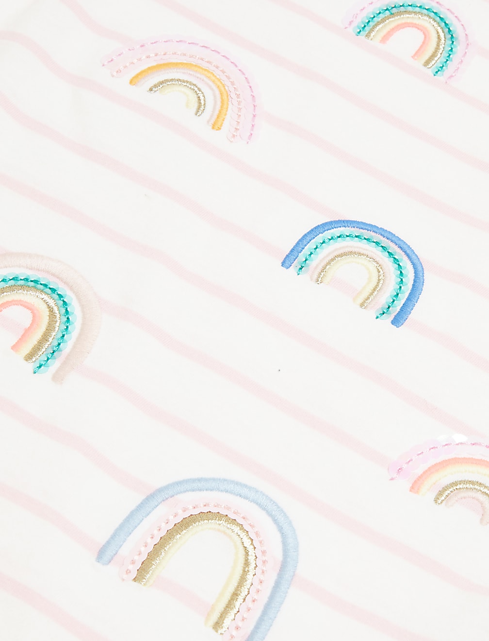 Pure Cotton Sequin Rainbow T-Shirt (2-7 Yrs)