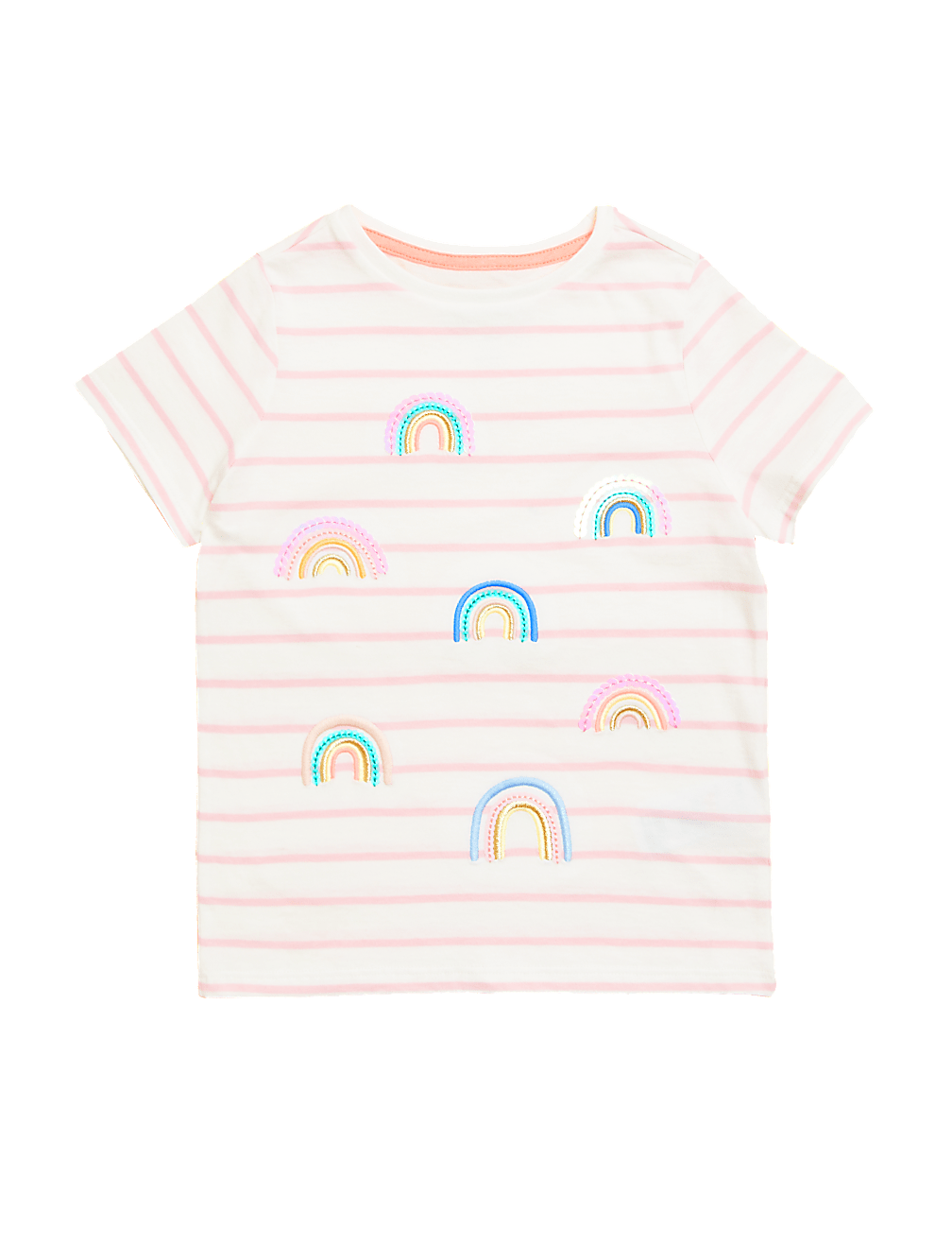 Pure Cotton Sequin Rainbow T-Shirt (2-7 Yrs)