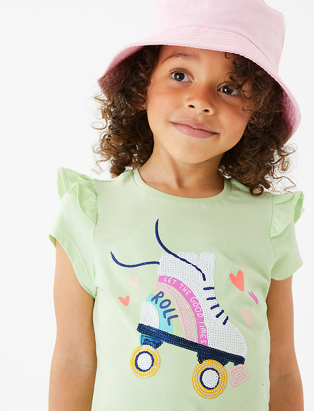 Pure Cotton Rollerskate Sequin T-Shirt