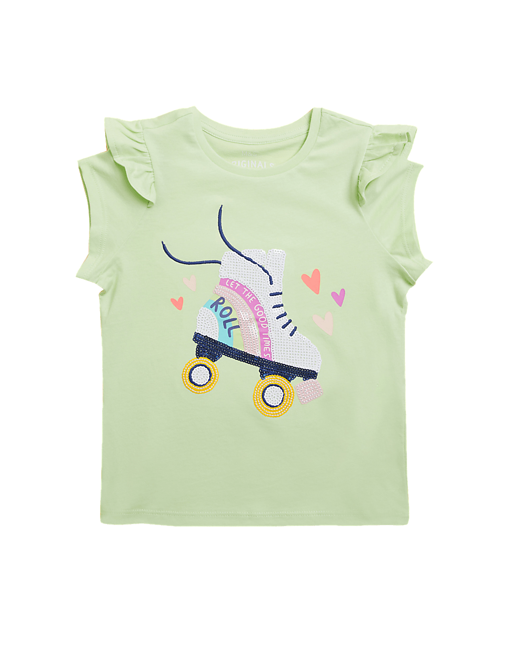 Pure Cotton Rollerskate Sequin T-Shirt