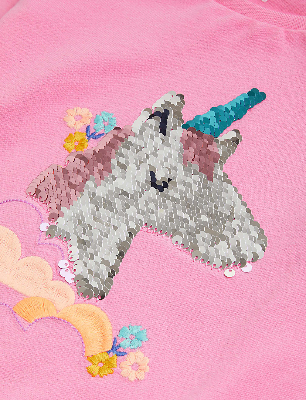 Pure Cotton Sequin Unicorn Top
